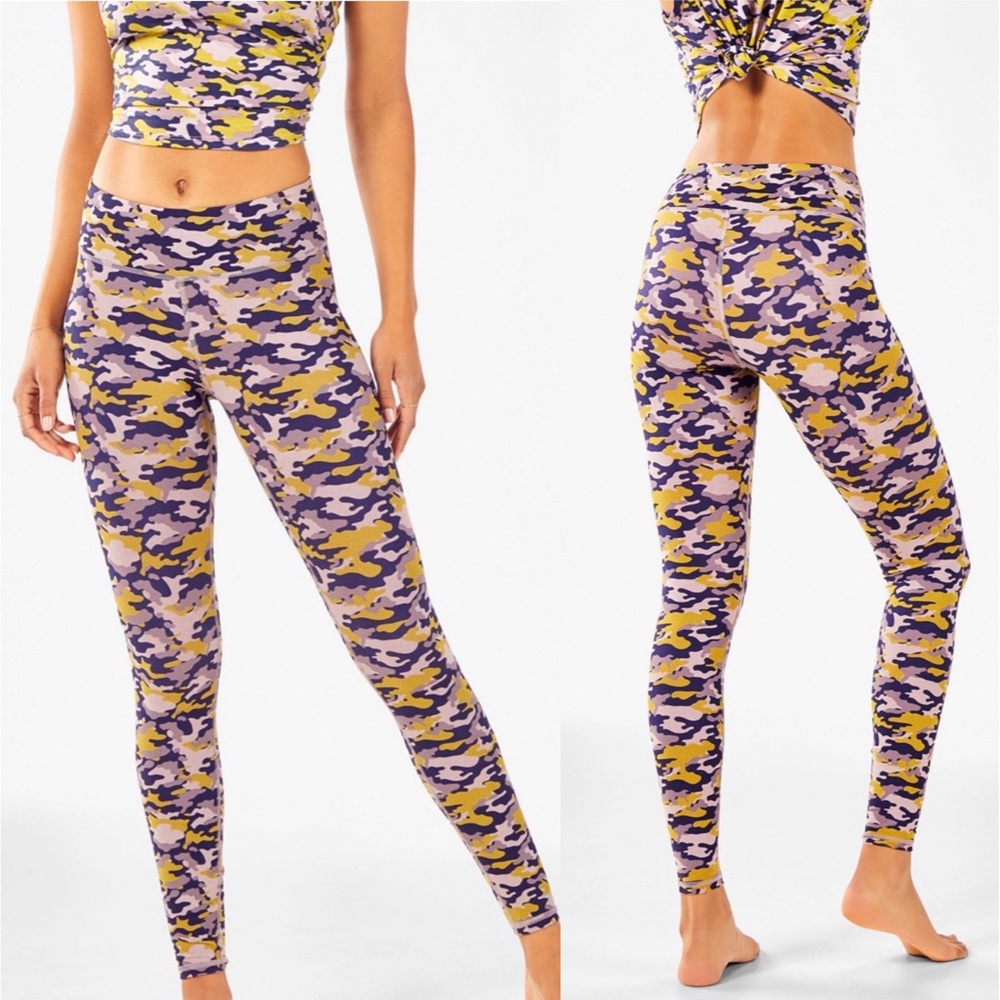 Fabletics camo heathered leggings AND crop top